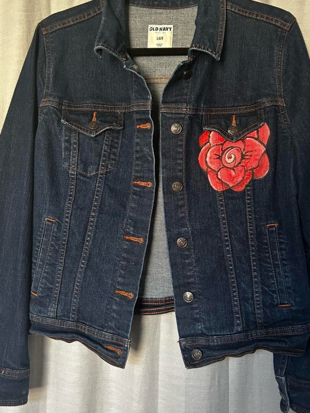 Women’s Hand Painted Disney Inspired Jean Jacket